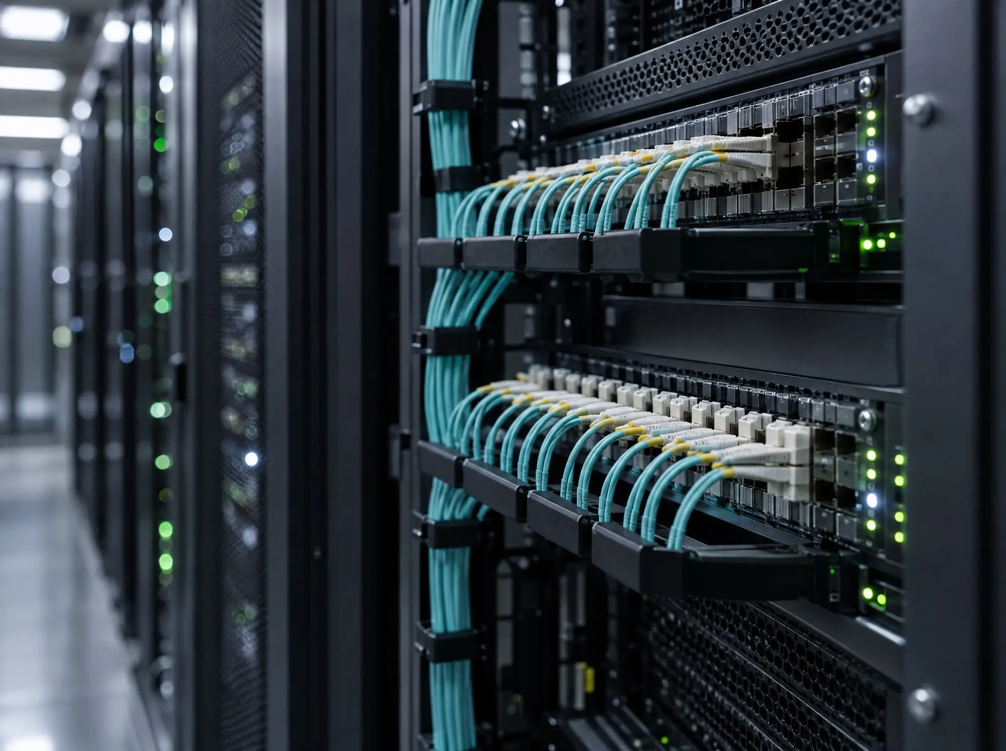 Fibre patch cables in a data centre