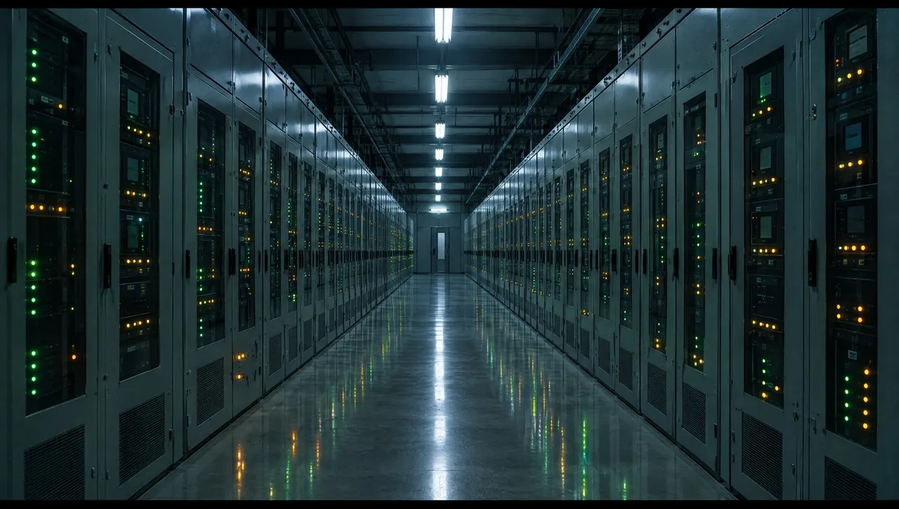 Relay room at night